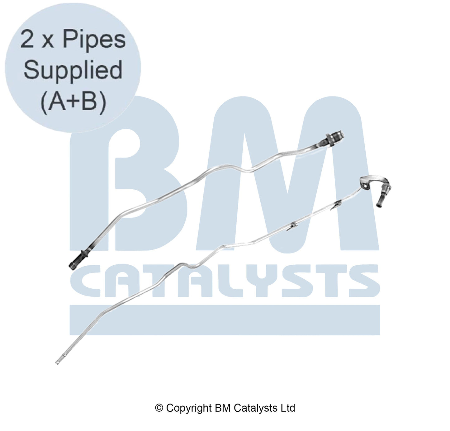 BM Druckrohr für VOLKSWAGEN TRANSPORTER 2.0 Vor und nach dem DPF | Euro 5 | OEM: 7E0131552F BM CATALYSTS