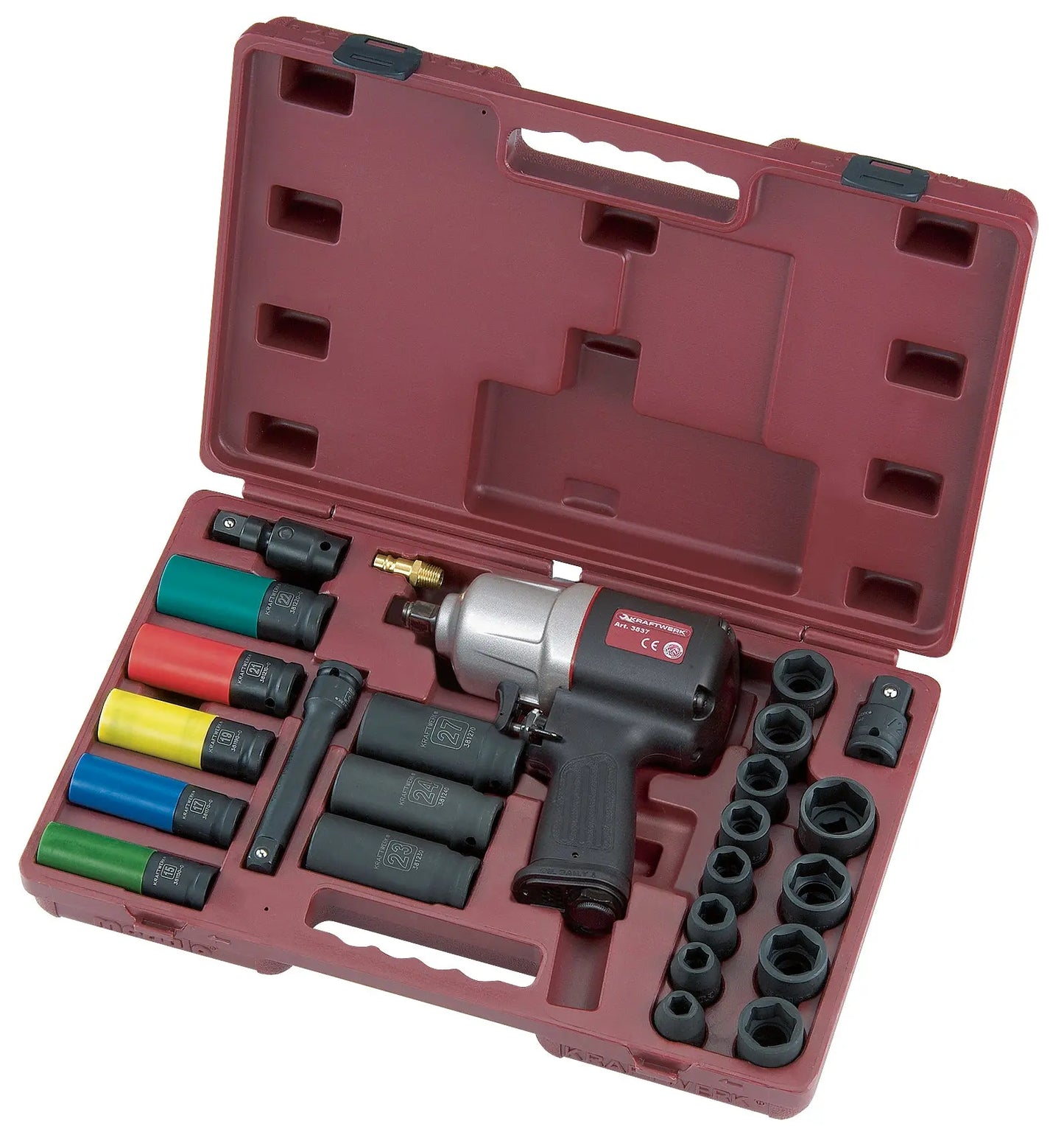 24-T. DRUCKLUFTSCHLAGSCHRAUBER-SATZ 1/2" KRAFTWERK