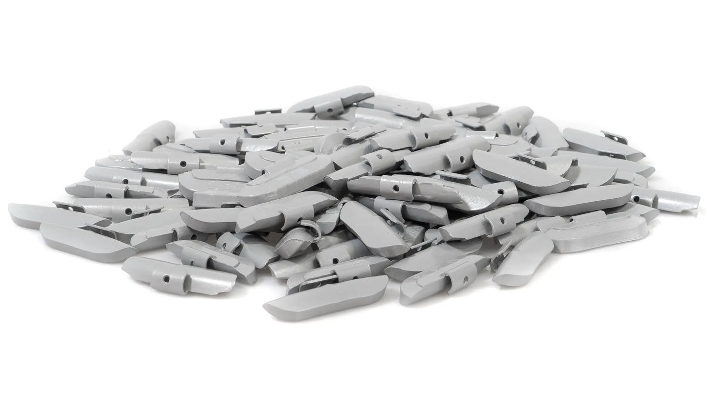 30g Radgewichte für Stahlfelgen, 100 Stück, PU-beschichtet, grau - Samsuns Group