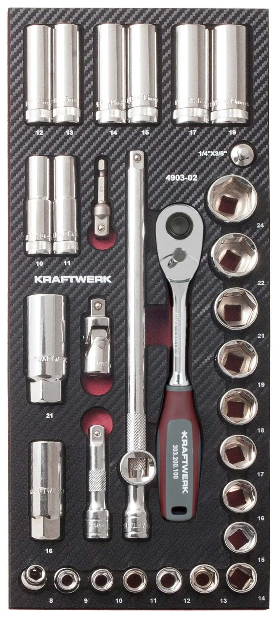 32-T. EVA3 STECKSCHLÜSSELSATZ 3/8" KRAFTWERK