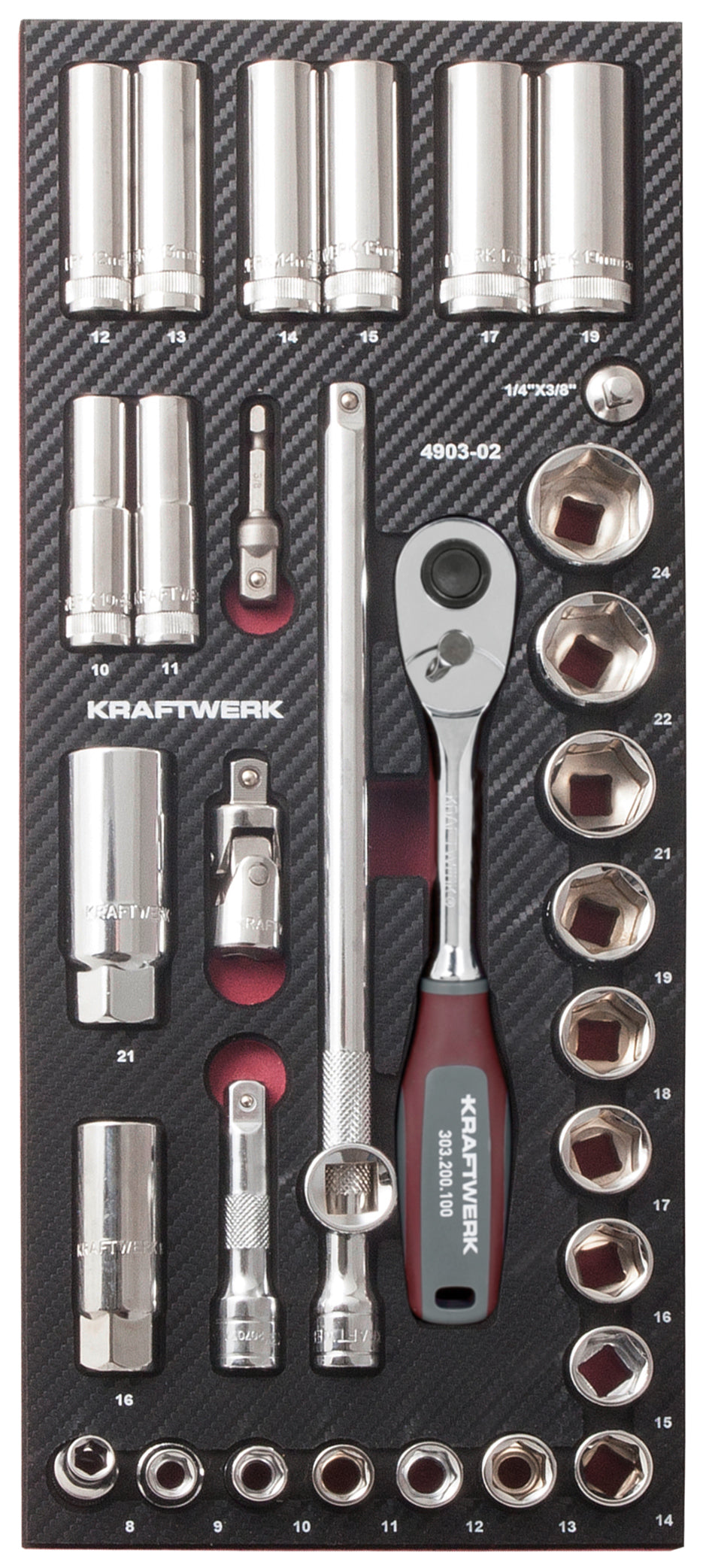 32-T. EVA3 STECKSCHLÜSSELSATZ 3/8" KRAFTWERK