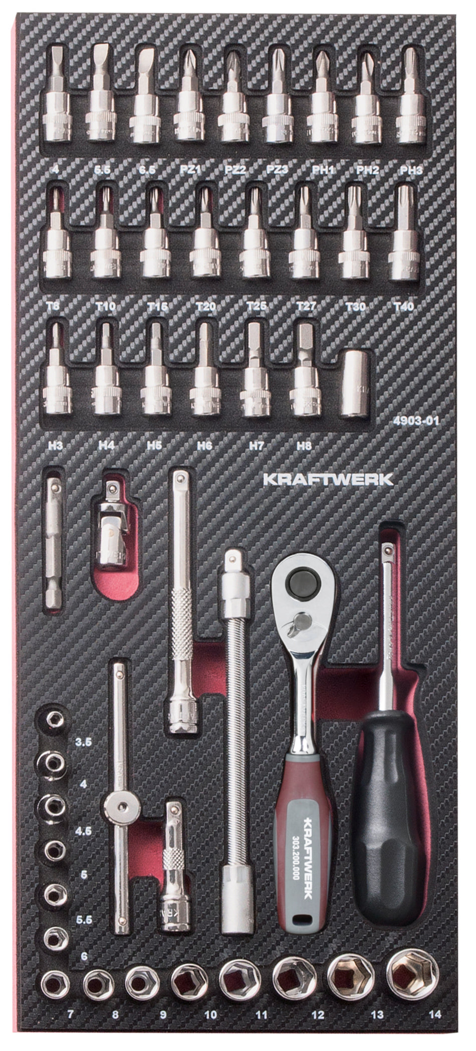 46-T. EVA3 STECKSCHLÜSSELSATZ 1/4" KRAFTWERK