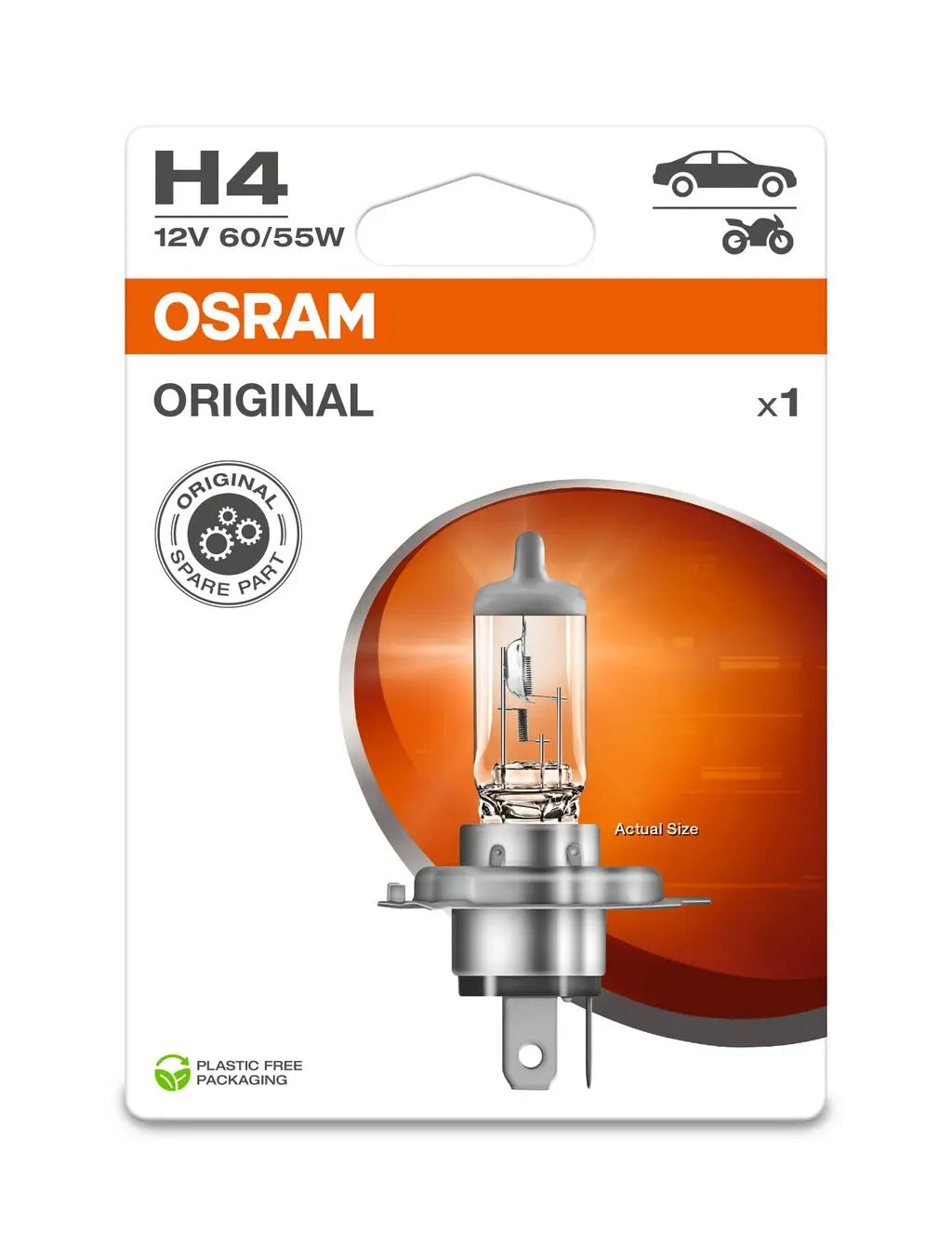 H4 12V 60/55W P43t Original Spare Part Blister OSRAM OSRAM