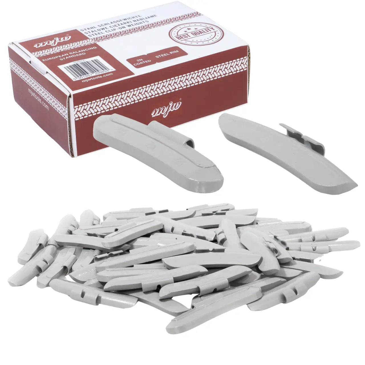 55g Stahlfelgen Gewichte - 50 Stück, PU-beschichtet, grau, von MJW - Samsuns Group