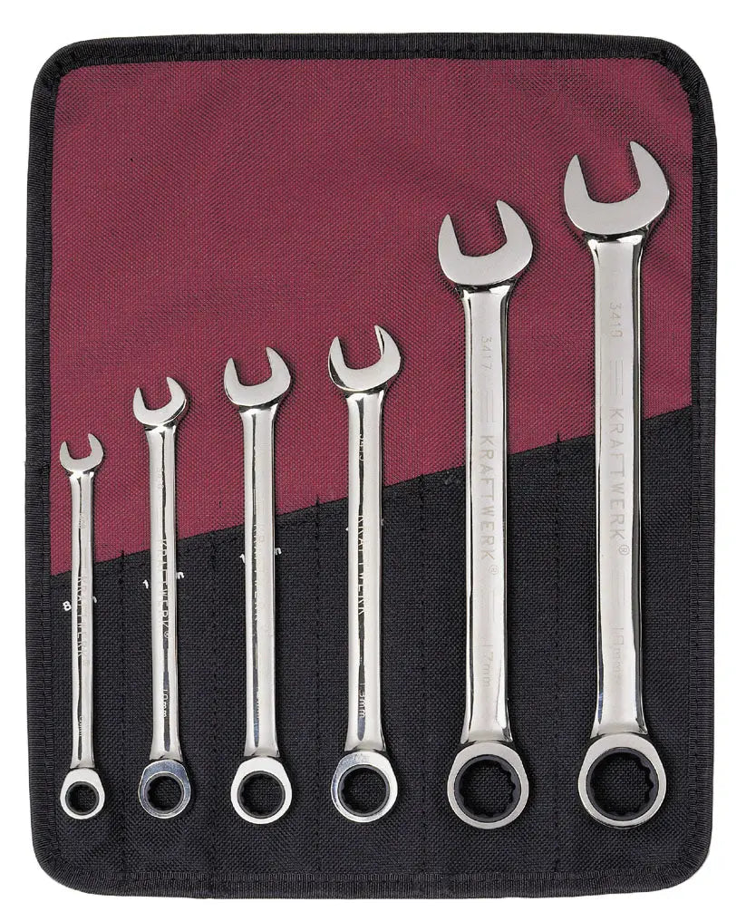 6-T. GEARWRENCH-SATZ 8-19 MM ROLLTASCHE KRAFTWERK