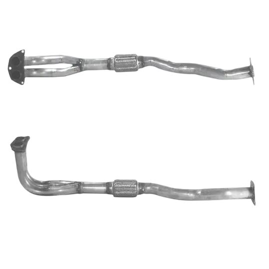 Auspuffrohr Abgasrohr Flexrohr Hosenrohr Abgaskrümmer Rohr bis EURO 2 E-Prüfzeichen für NISSAN ALMERA 2L Gti SR20DE Motor u.a. BM CATALYSTS