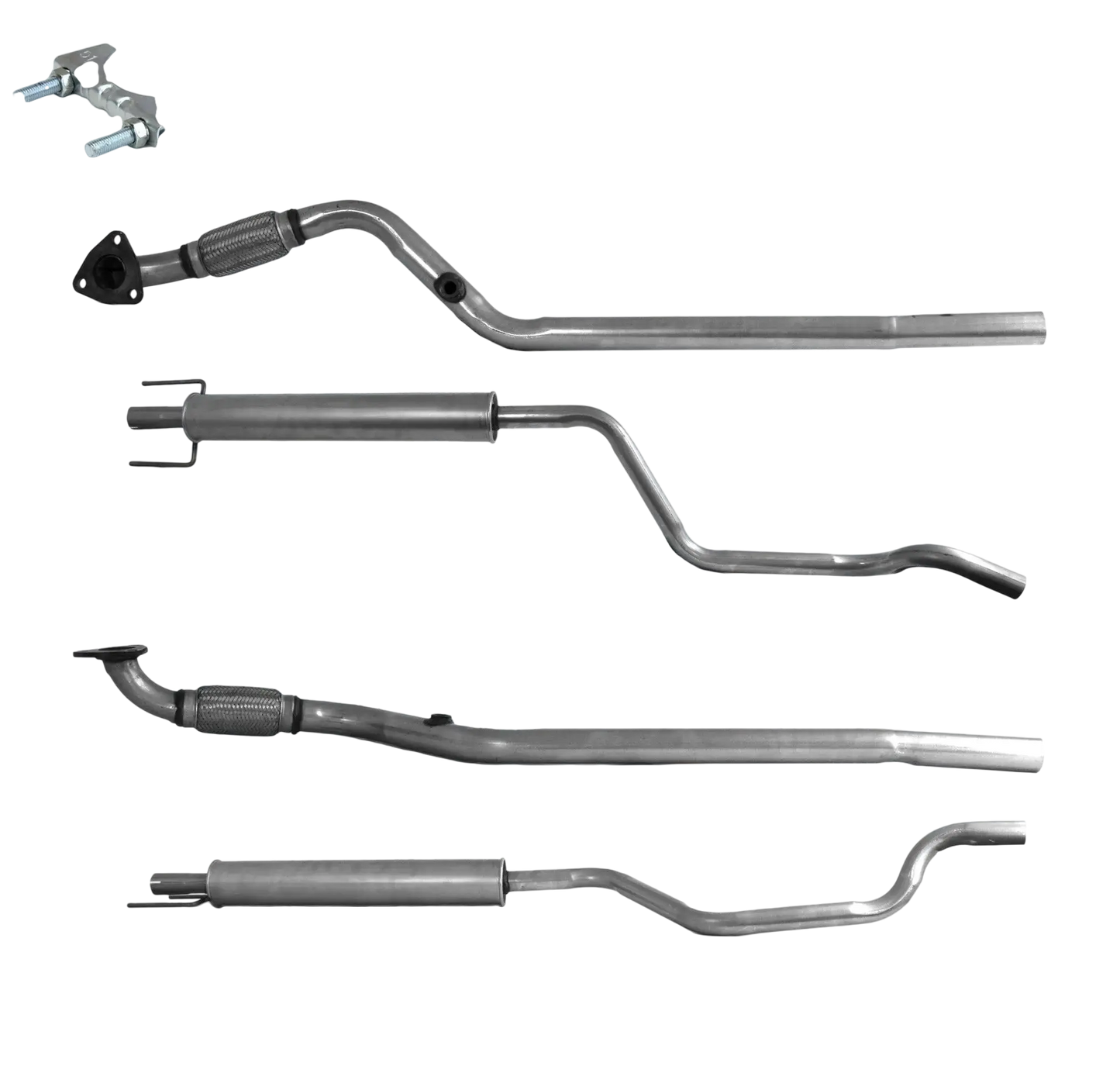 Auspuffrohr Abgasrohr Flexrohr Hosenrohr Abgaskrümmer Rohr bis EURO 3 oder 4 E-Prüfzeichen für OPEL MERIVA A 1.6L 8-V-Z16SE-Motor u.a. BM CATALYSTS