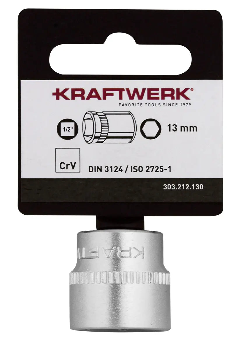 BASIC LINE 1/2" STECKSCHLÜSSELEINSATZ 13 MM MIT HÄNGER KRAFTWERK BASIC LINE