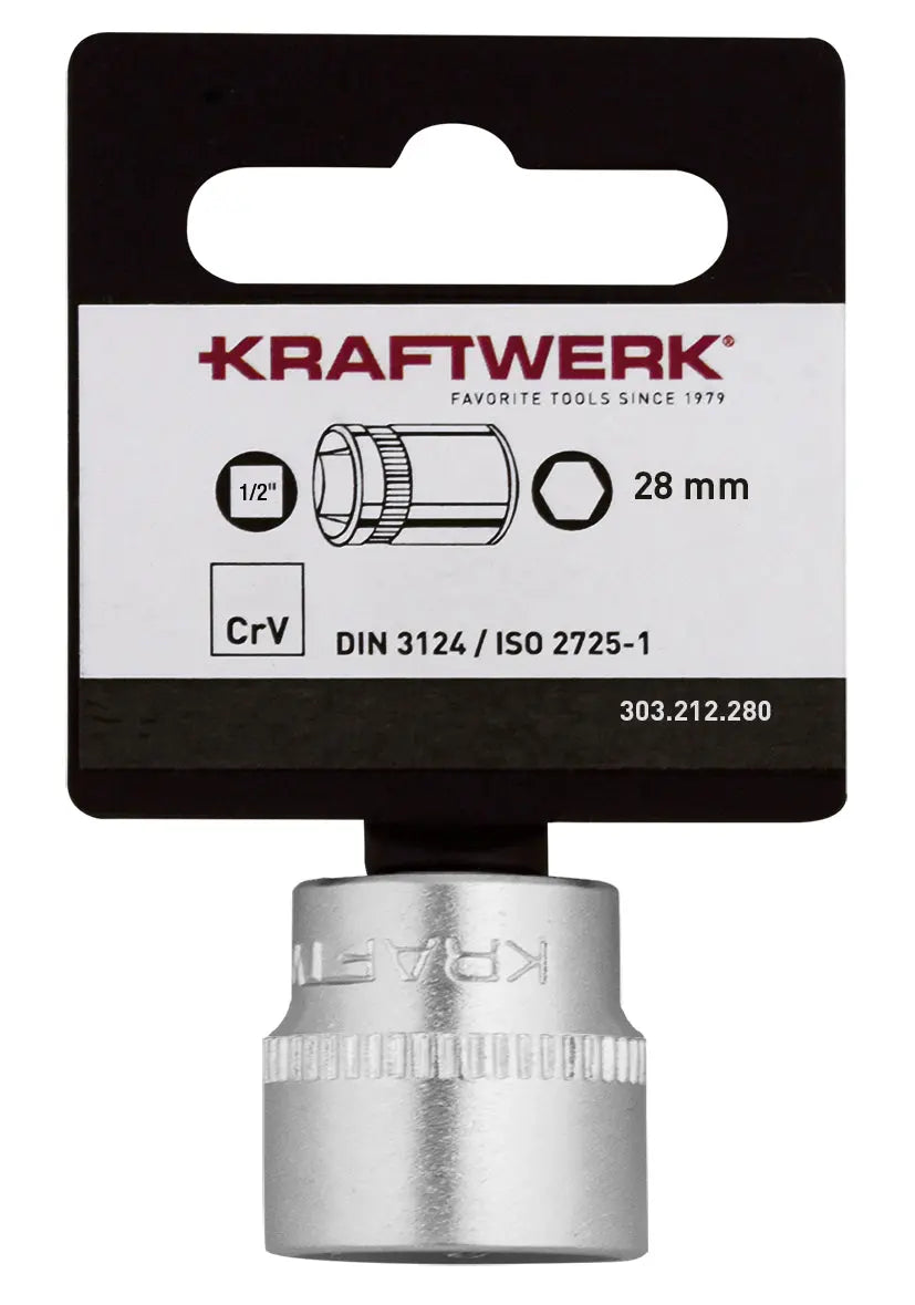 BASIC LINE 1/2" STECKSCHLÜSSELEINSATZ 28 MM MIT HÄNGER KRAFTWERK BASIC LINE