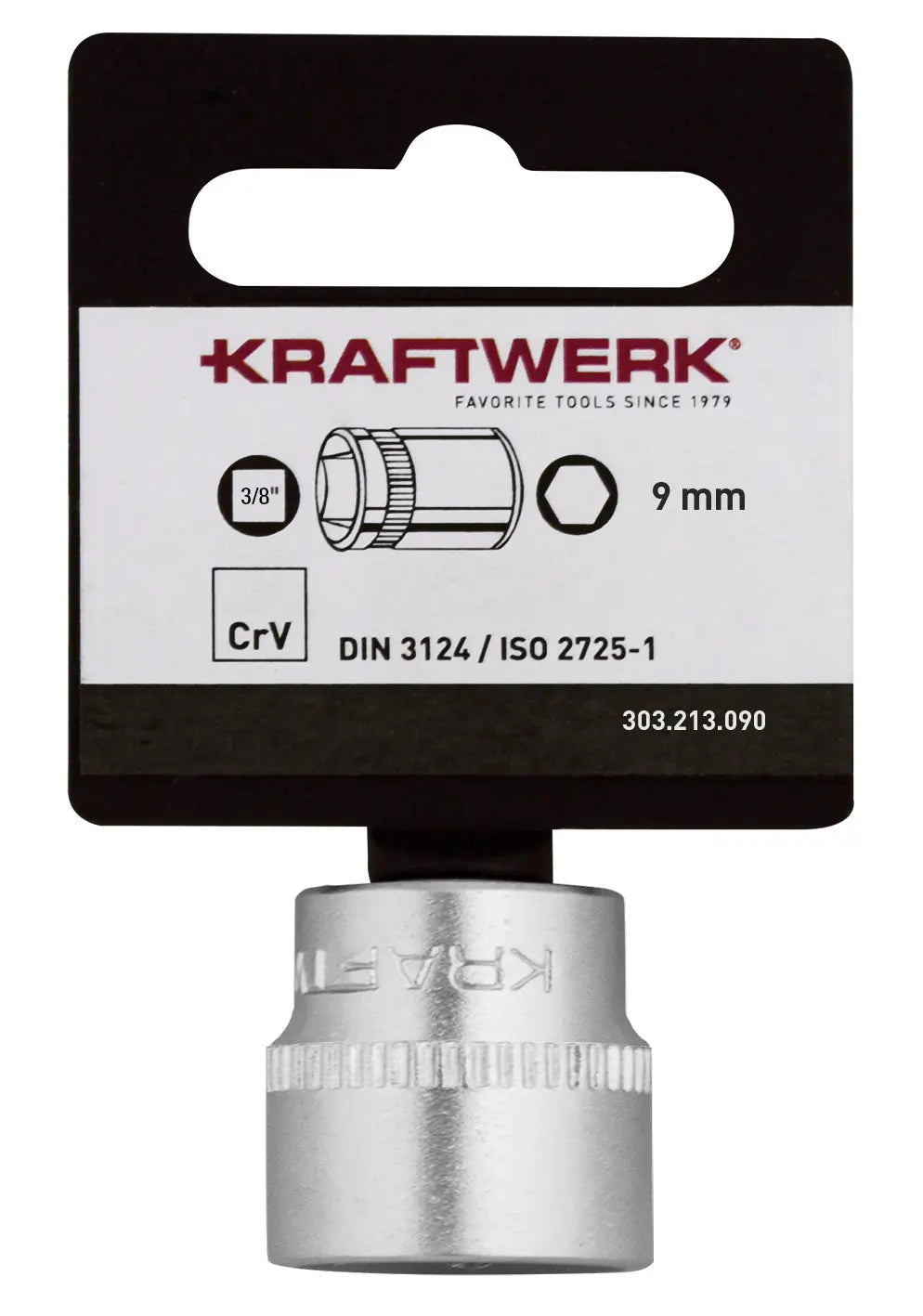 BASIC LINE 3/8" STECKSCHLÜSSELEINSATZ 9 MM MIT HÄNGER KRAFTWERK BASIC LINE