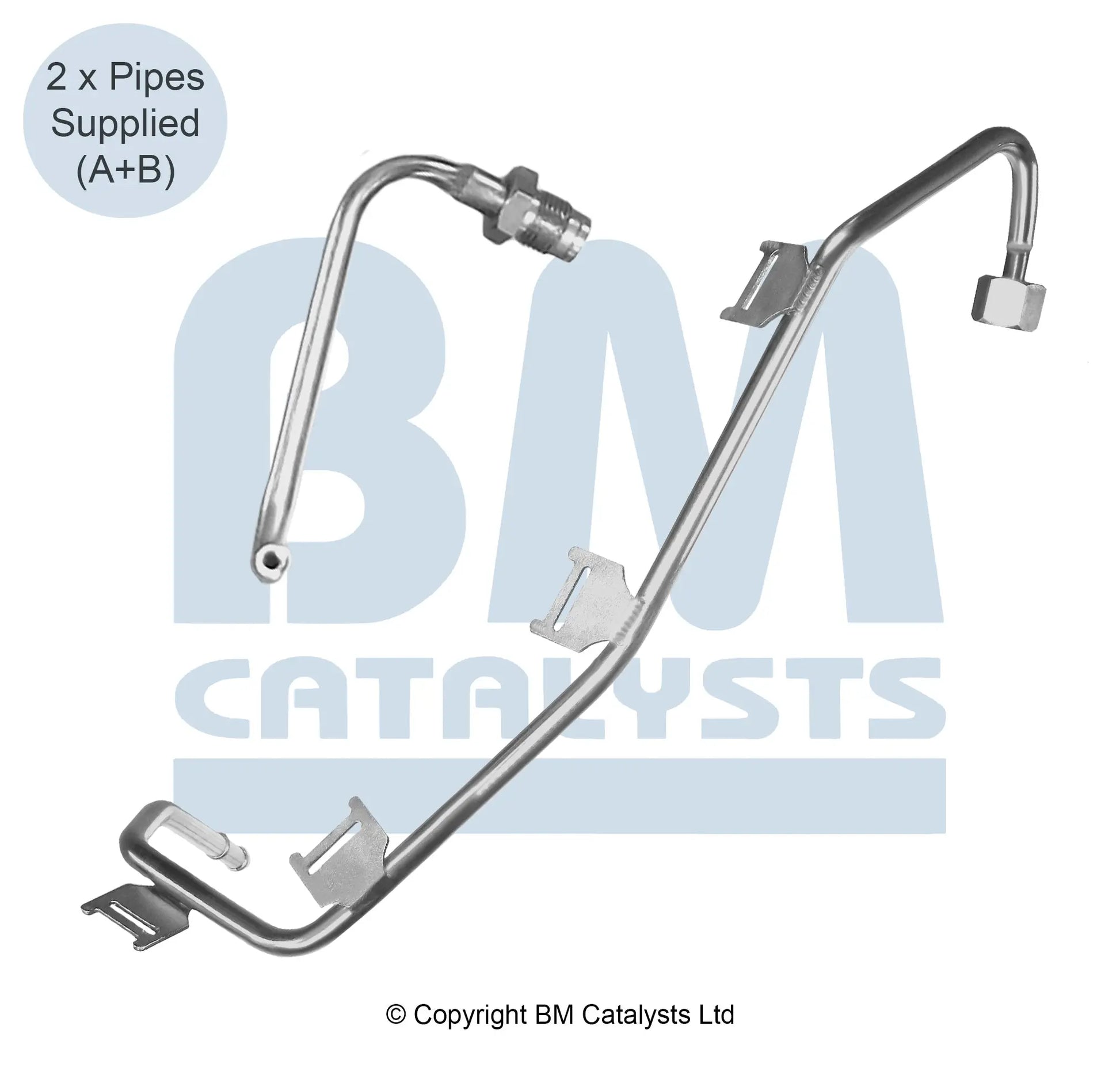 BM Druckrohr für VOLKSWAGEN CARAVELLE 2.5 Vorne & hinten | Euro 4 | OEM: 7H0131552AB BM CATALYSTS