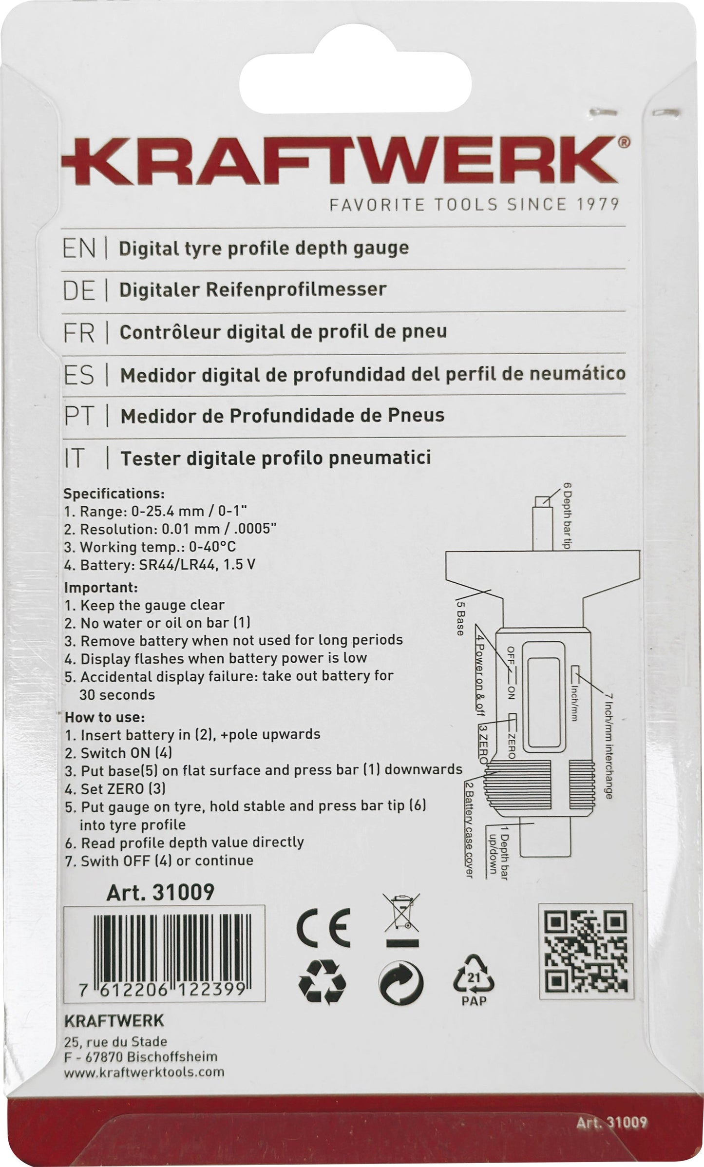 DIGITAL REIFENPROFILMESSER KRAFTWERK