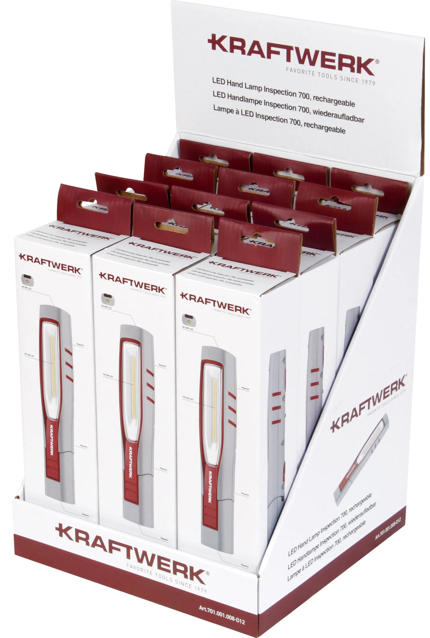 DISPLAY MIT 12X LED HANDLAMPE INSPECTION 700 KRAFTWERK