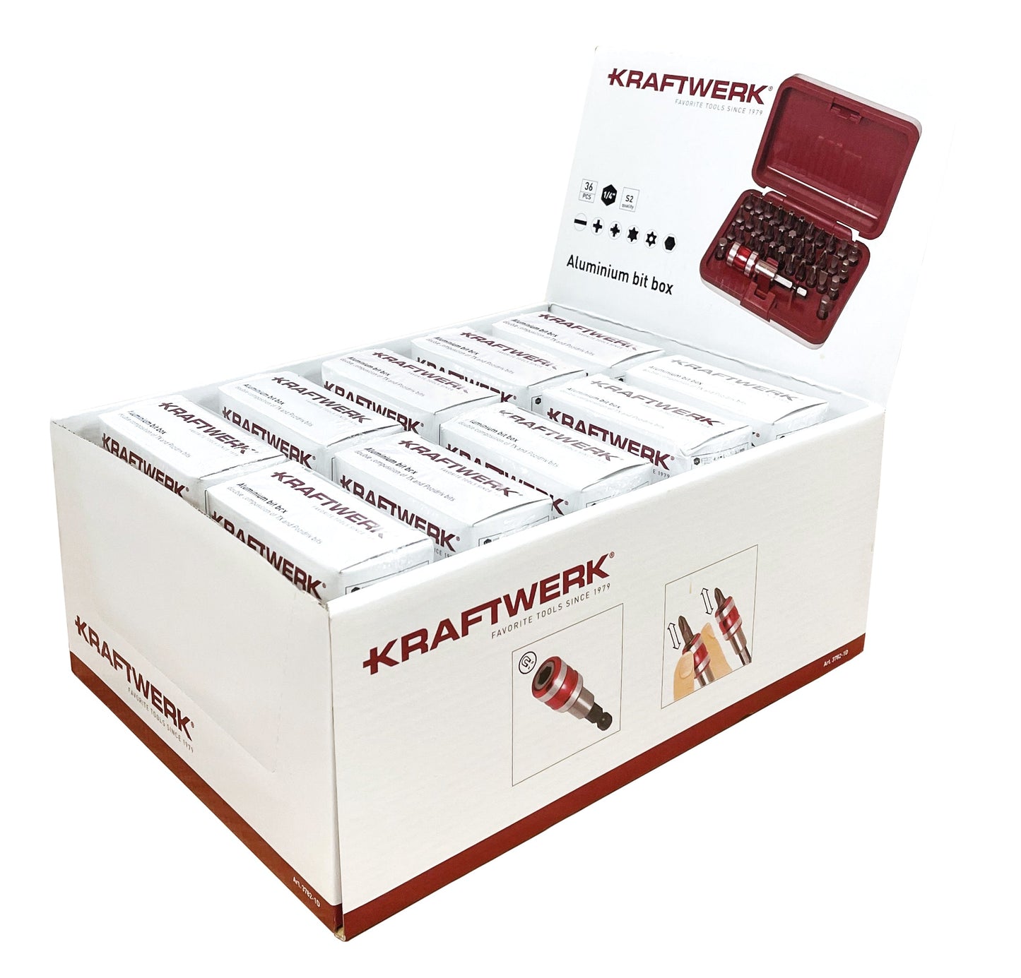 DISPLAY MIT ALUBIT-BOX 1/4", 10 STK. KRAFTWERK