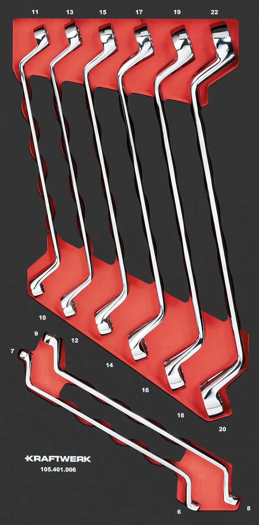 DOPPELRINGSCHLÜSSELSATZ 8-TLG. 20X40 EINLAGE KRAFTWERK PRO LINE