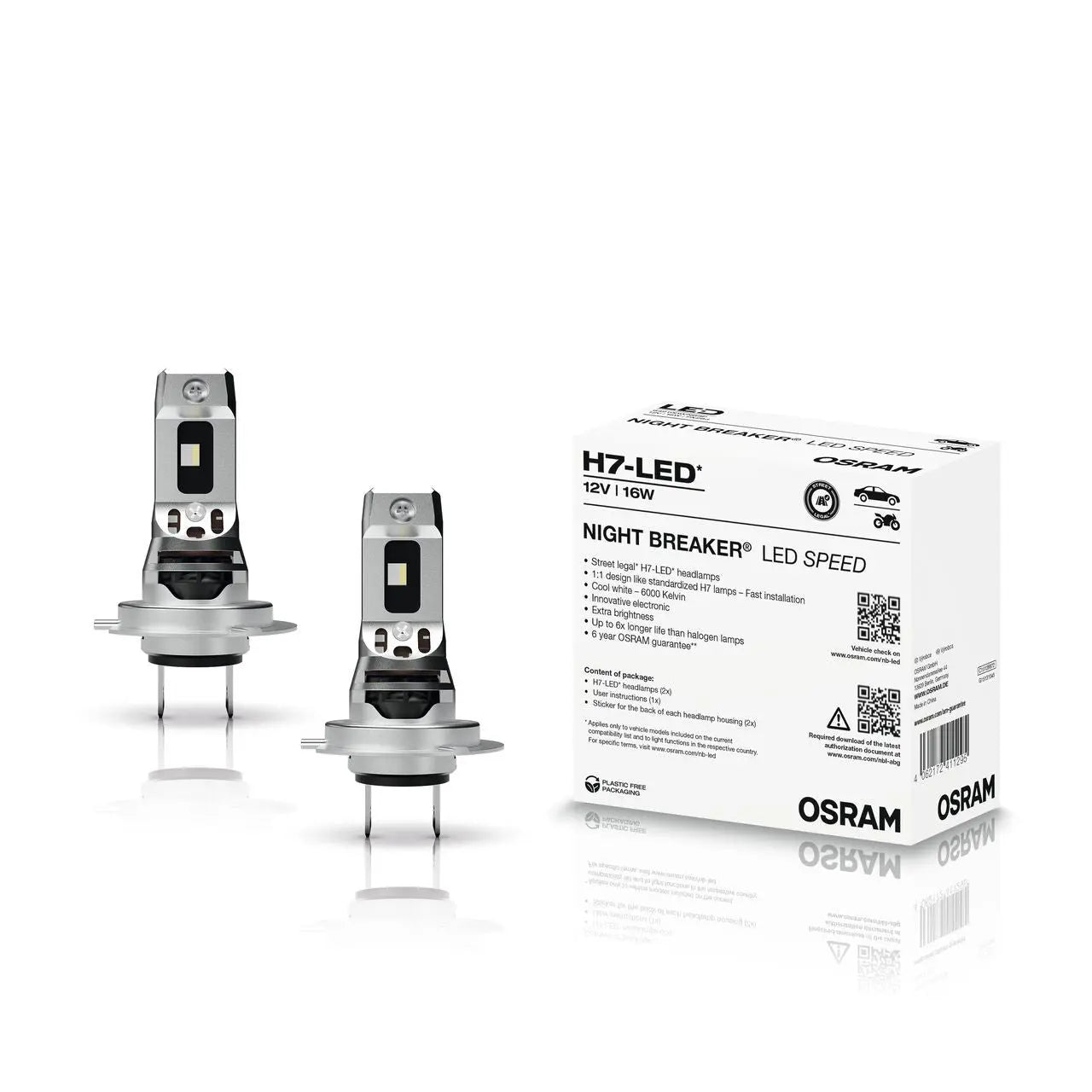 H7 NIGHT BREAKER LED SPEED StVZO-Konf. Werkstatt Profi-Set 2St. OSRAM OSRAM