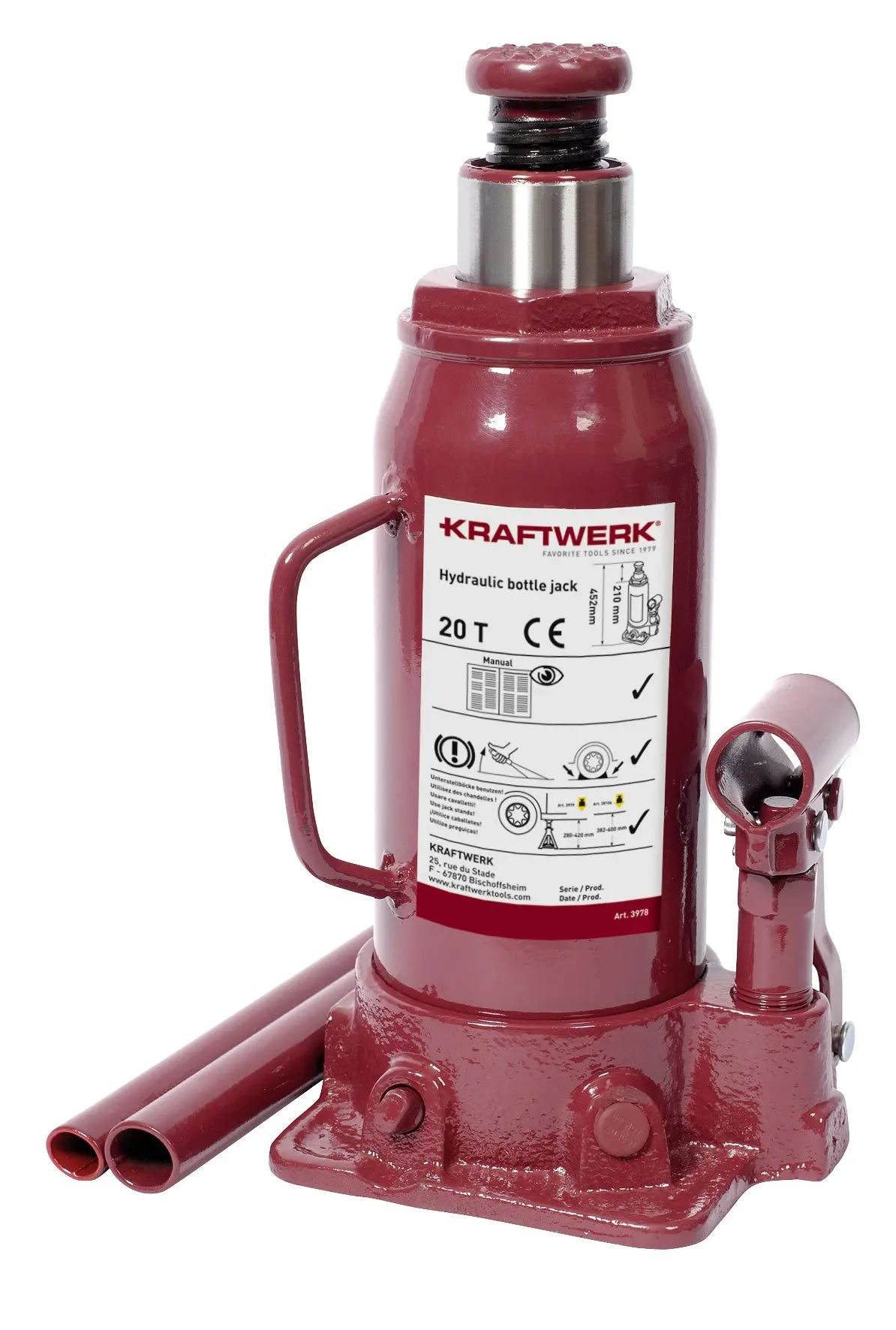 HYDRAULISCHER FLASCHEN-WAGENHEBER, 20 T KRAFTWERK