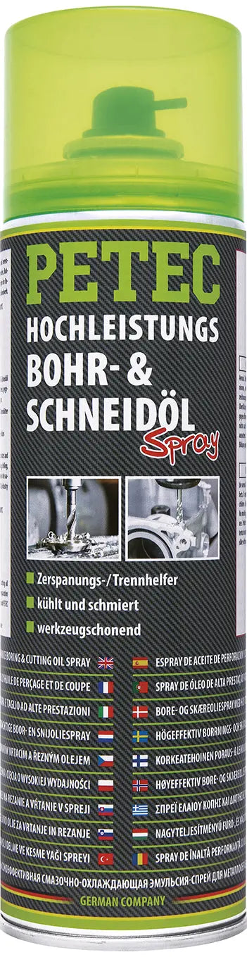Hochleistungs Bohr- & Schneidöl Spray - 500 ml PETEC