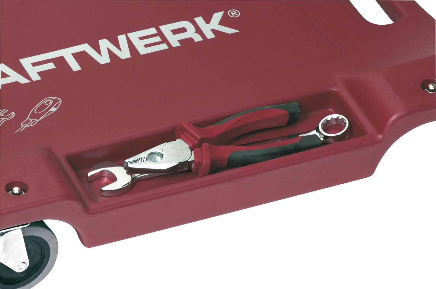 KUNSTSTOFF-LIEGEPRITSCHE MIT 6 RAD KRAFTWERK