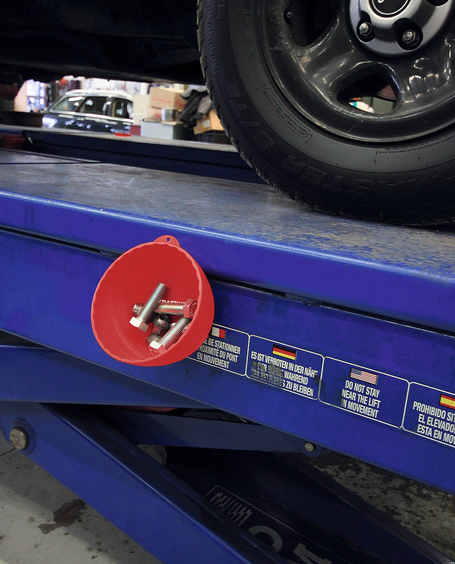 KUNSTSTOFF-MAGNETSCHALE, ROT, Ø 150 MM KRAFTWERK