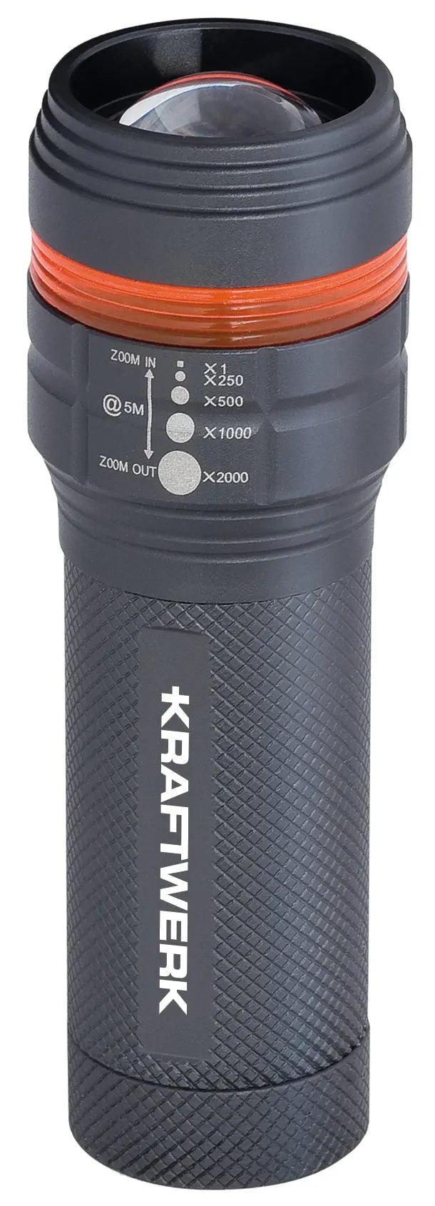 KW ALU-LED-TASCHENLAMPE MIT ZOOM KRAFTWERK