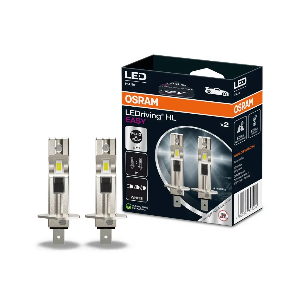 LED LEDriving HL EASY H1 12V 9W P14,5s 6500K White 2St. OSRAM