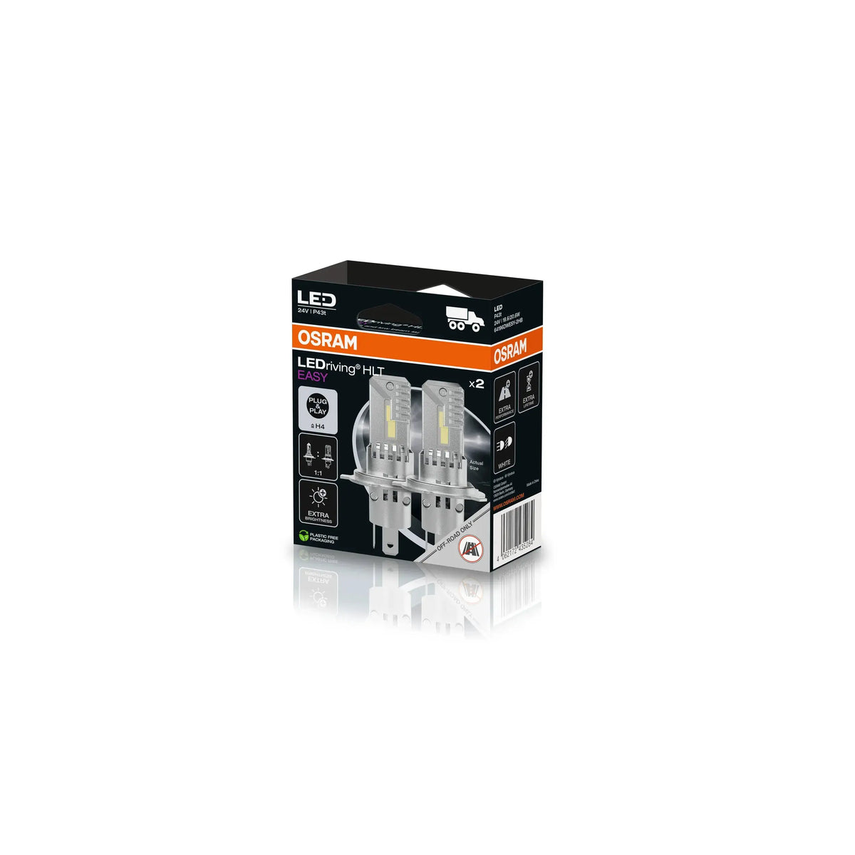 LED LEDriving HLT EASY H4/H19 24V 18.7W/19W P43t/PU43t-3 6500K 2St. OSRAM