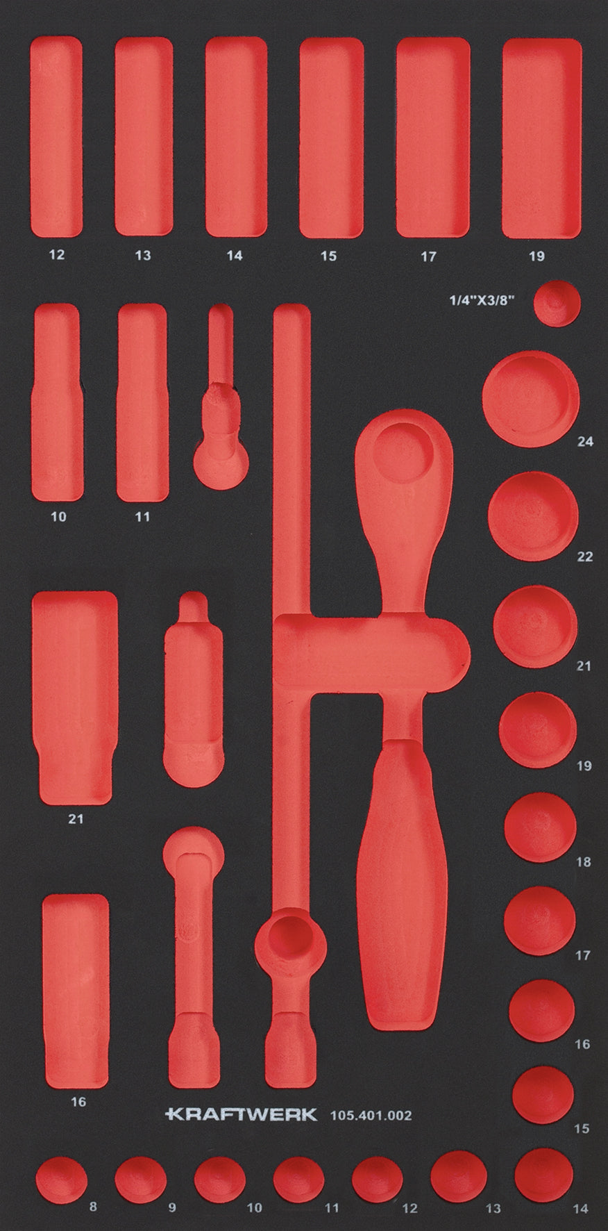 LEERE PRO LINE EVA EINLAGE FÜR ART. 105.401.002, 20X40 CM KRAFTWERK