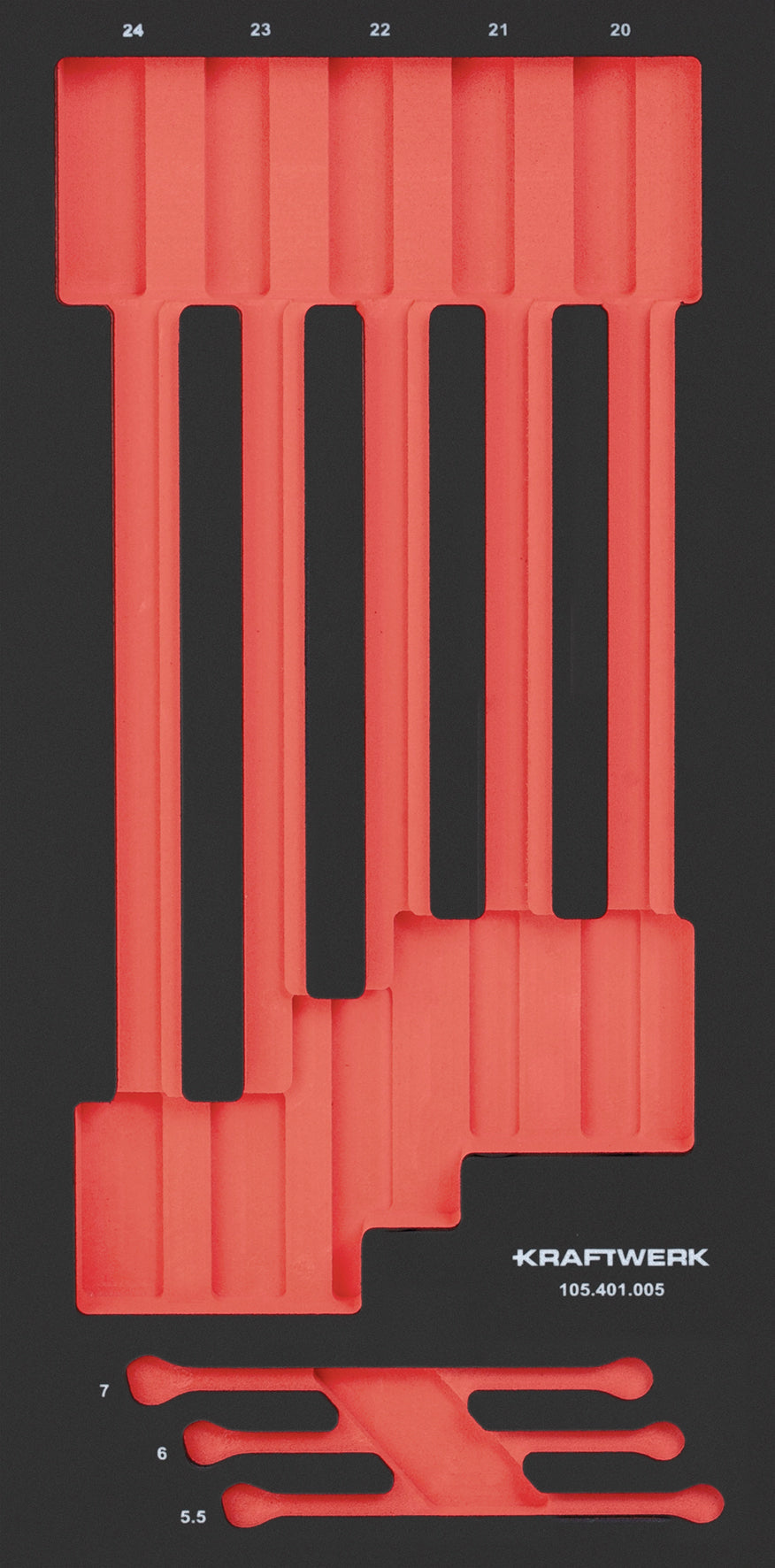 LEERE PRO LINE EVA EINLAGE FÜR ART. 105.401.005, 20X40 CM KRAFTWERK