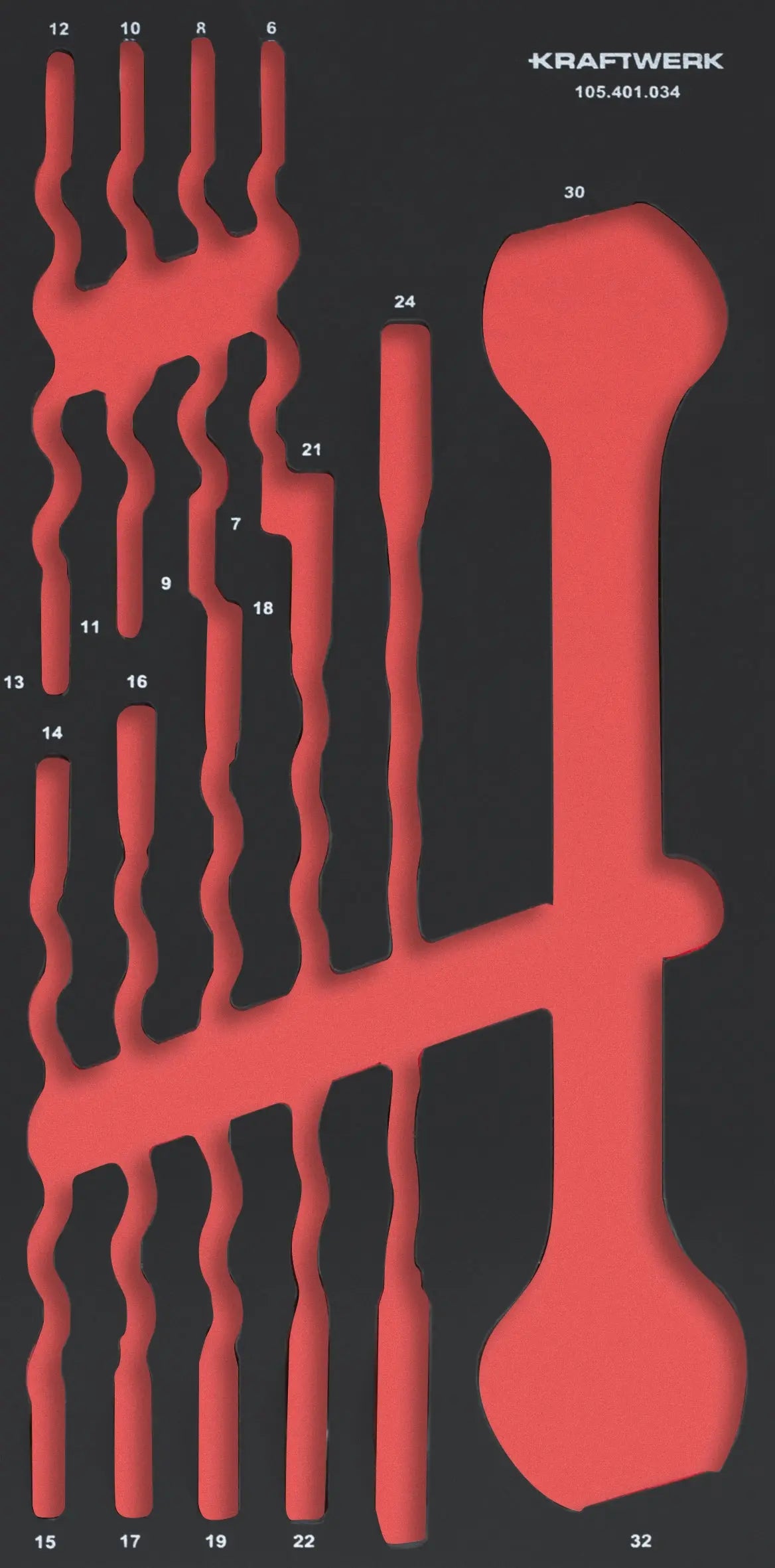 LEERE PRO LINE EVA EINLAGE FÜR ART. 105.401.034, 20X40 CM KRAFTWERK