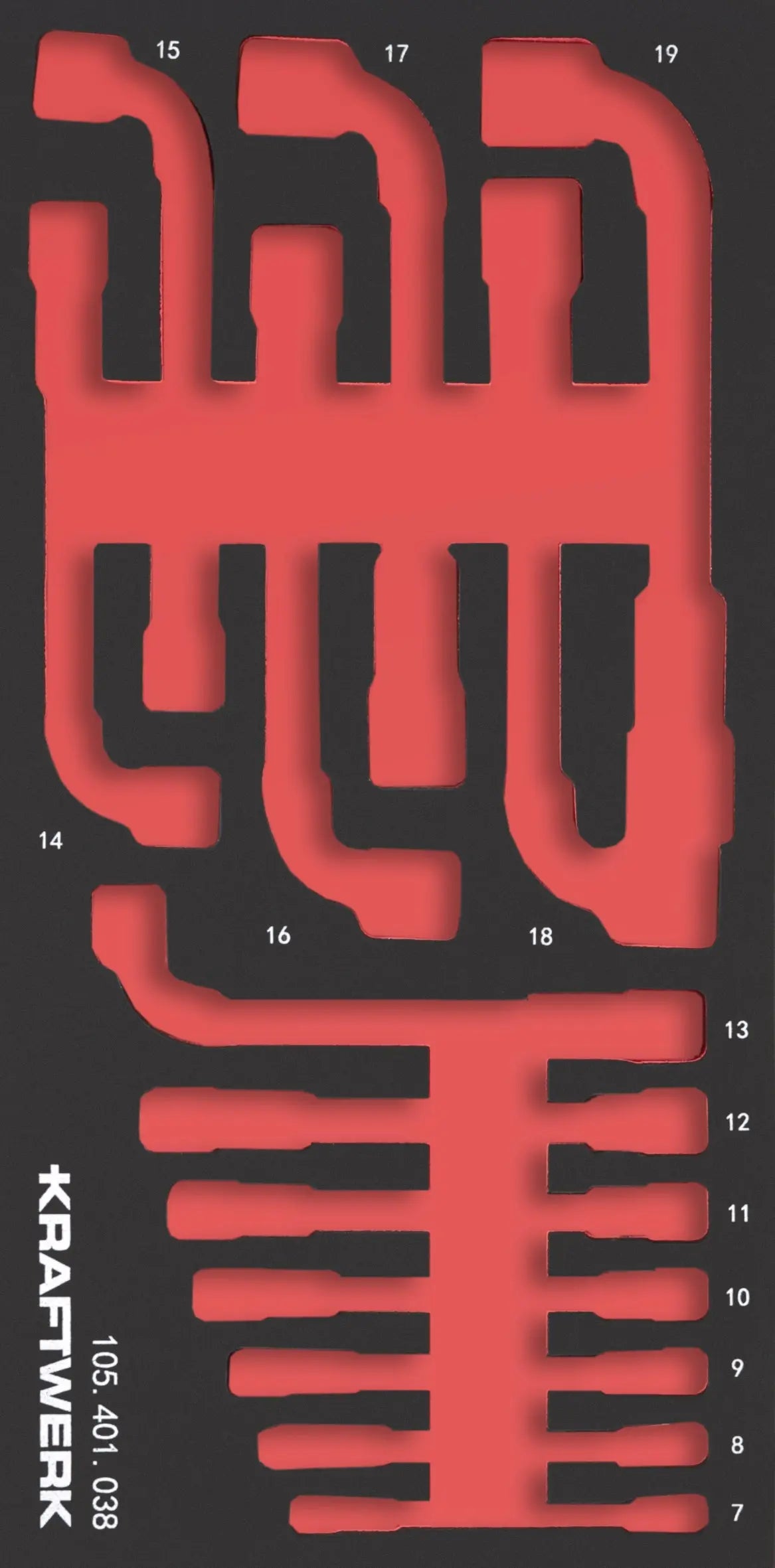 LEERE PRO LINE EVA EINLAGE FÜR ART. 105.401.038, 20X40 CM KRAFTWERK