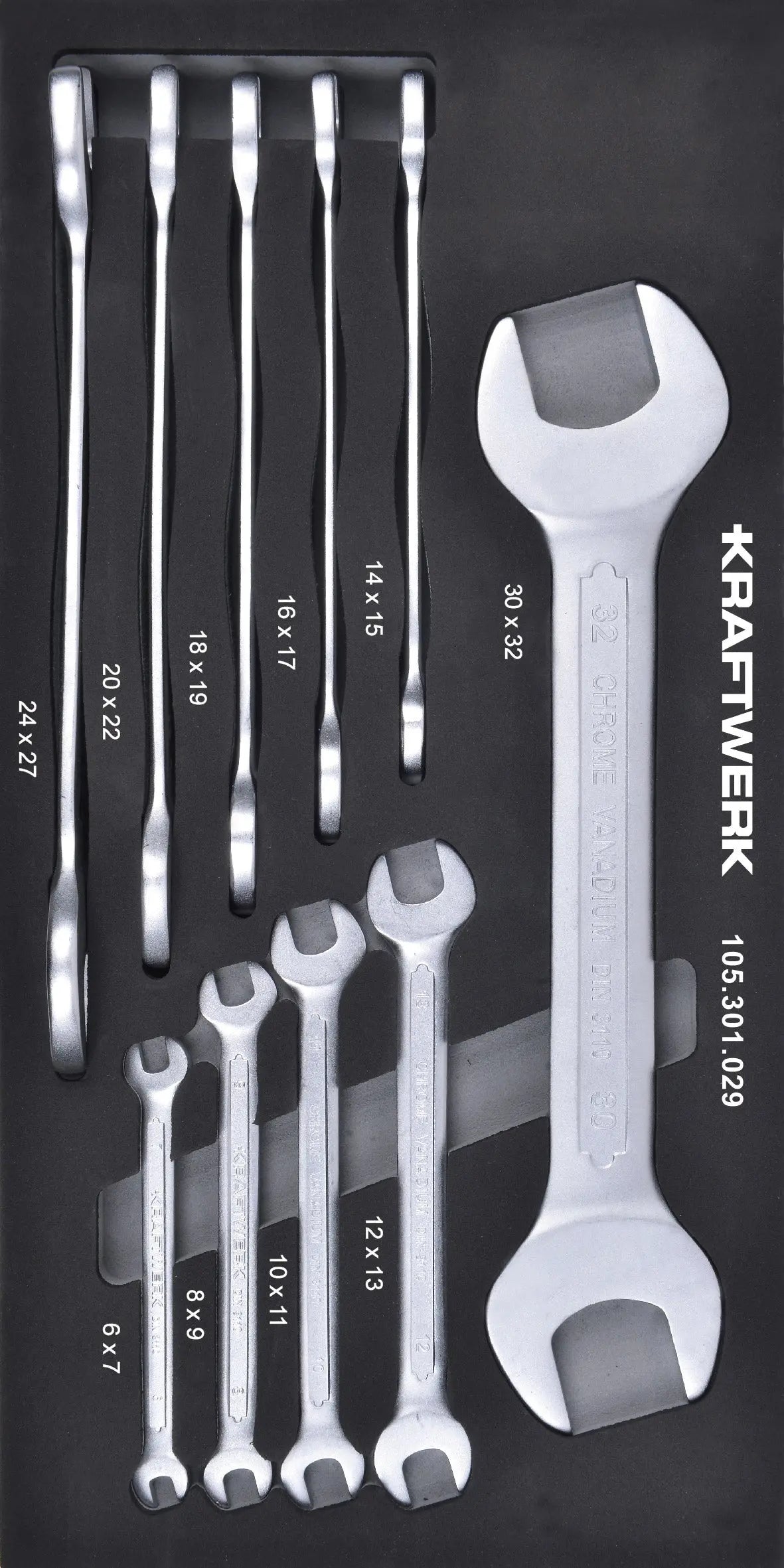 MAULSCHLÜSSEL SATZ 10-TLG. 20X40 EINLAGE KRAFTWERK BASIC LINE