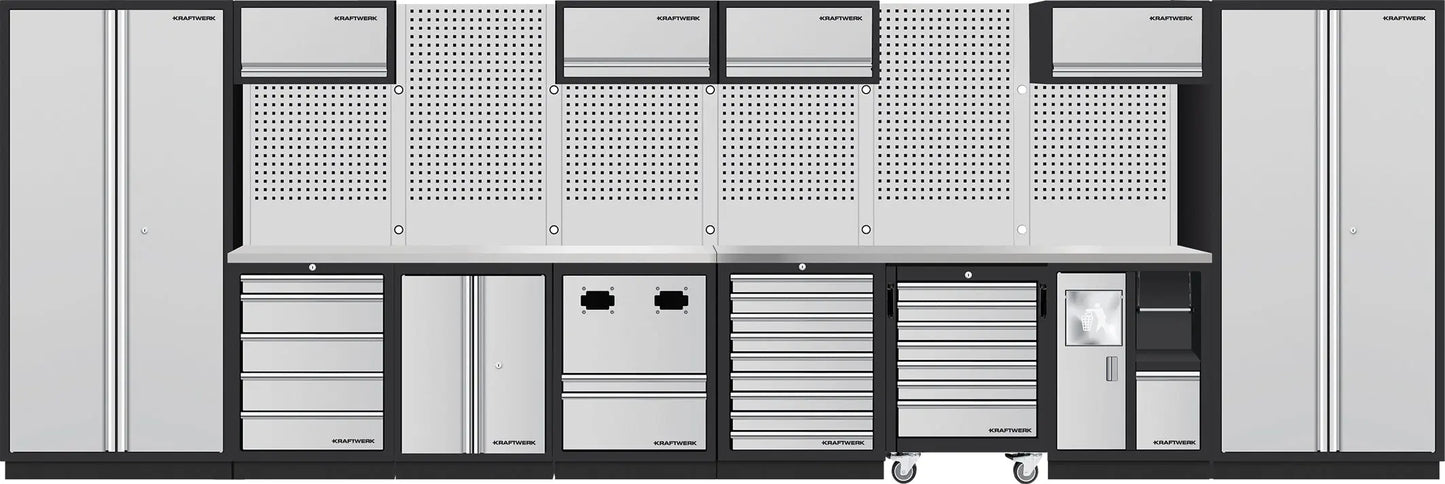 MOBILIO 8ER KOMPLETT-KOMBI MIT LOCHWAND, EDELSTAHL 430 KRAFTWERK