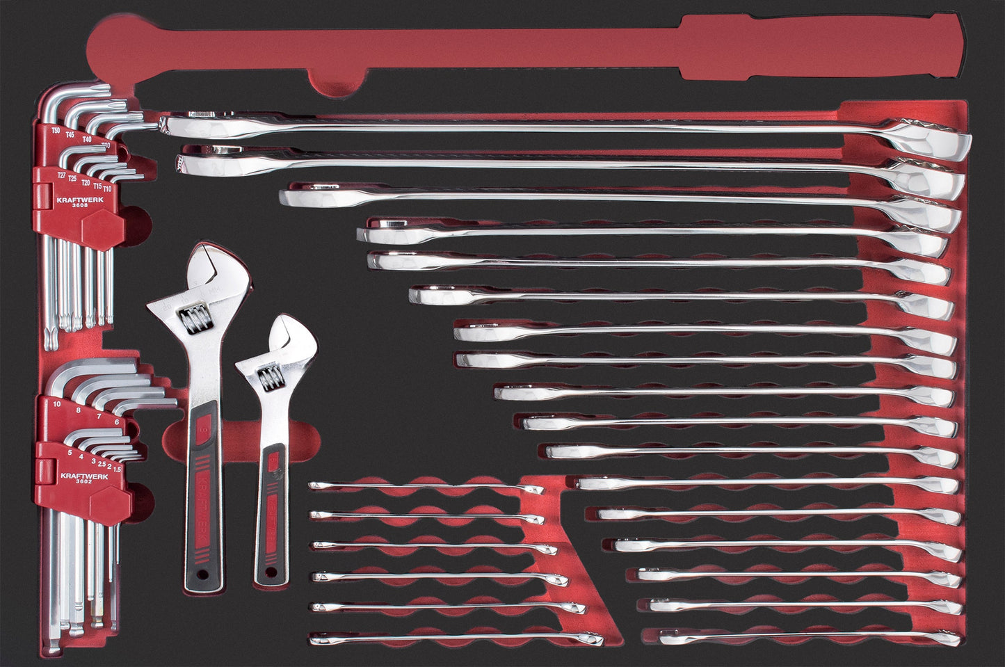 PRO LINE EVA RING-MAULSCHLÜSSEL, O. DREHMOMENT 60X40 44-TLG. KRAFTWERK