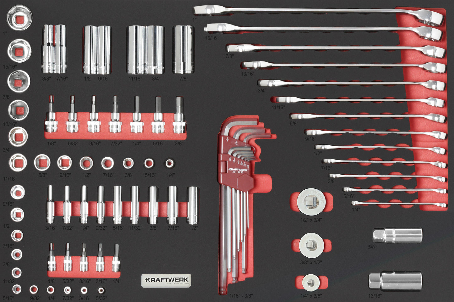 PRO LINE EVA ZOLL-WERKZEUG-EINLAGE 79-TLG. 60X40 CM KRAFTWERK