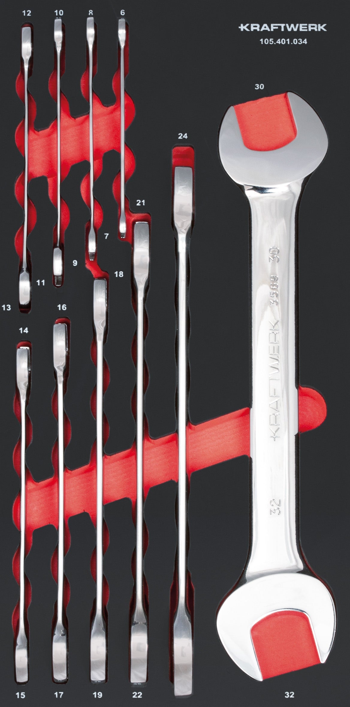 PRO LINE EVA3 DOPPELMAULSCHLÜSSEL 20X40 10-TLG. KRAFTWERK PRO LINE