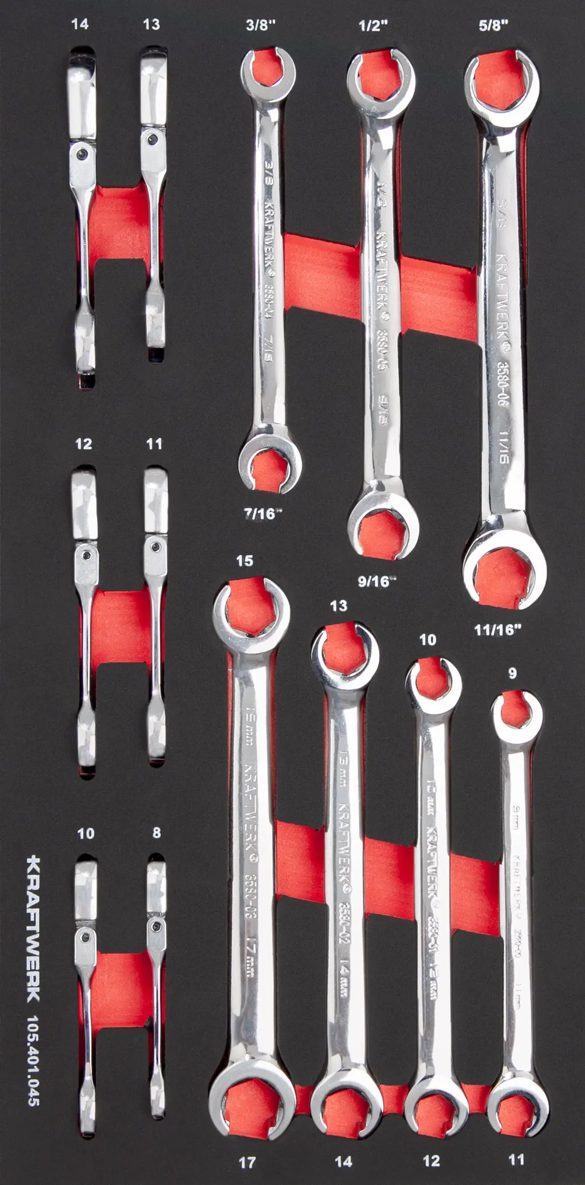 PRO LINE EVA3 OFFENE DOPPELRINGSCHLÜSSEL 20X40 13-TLG. KRAFTWERK PRO LINE