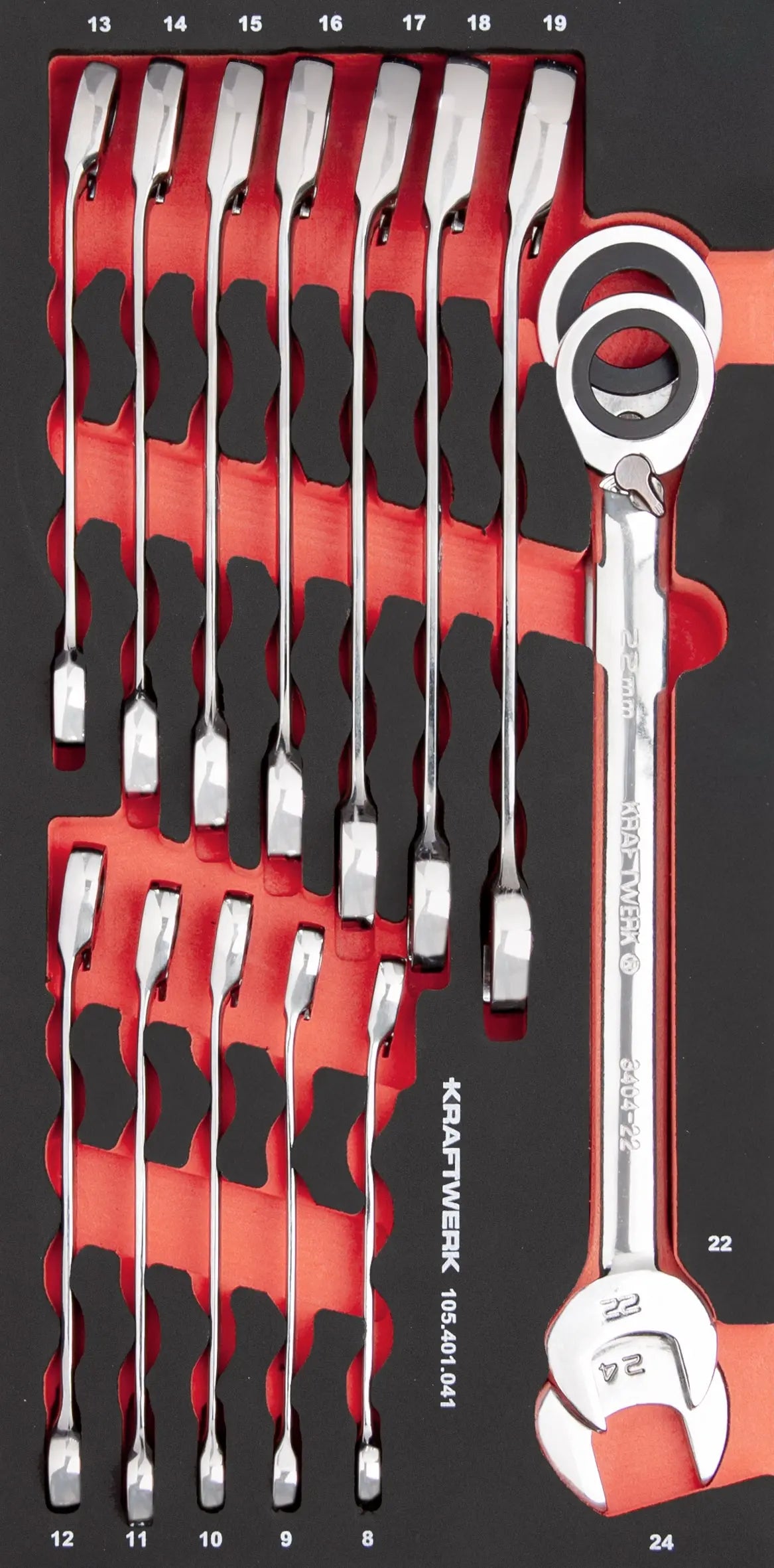 PRO LINE RATSCHEN RINGMAULSCHLÜSSEL 20X40 14-TLG. KRAFTWERK PRO LINE