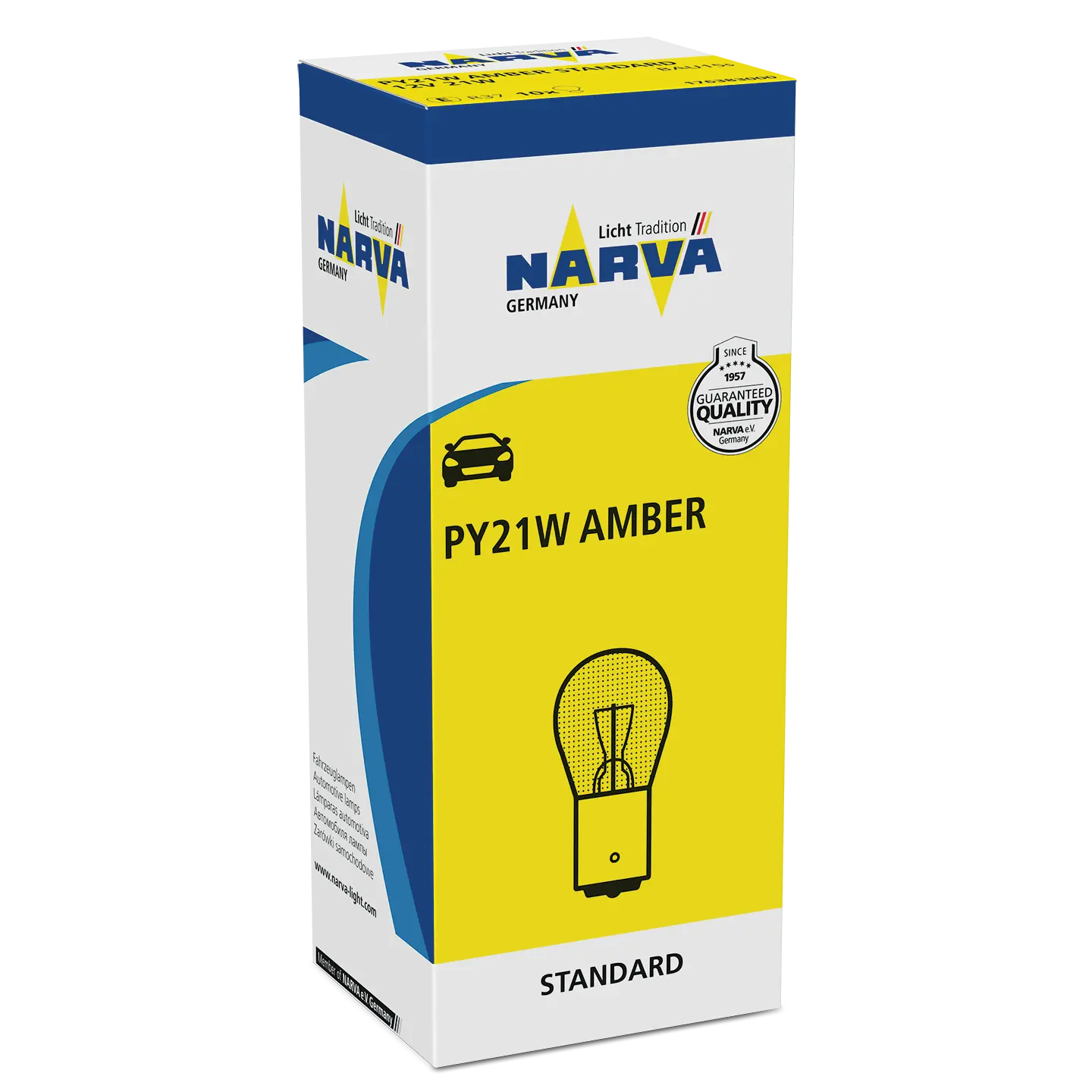 PY21W AMBER 12V 21W BAU15s STANDARD NARVA NARVA
