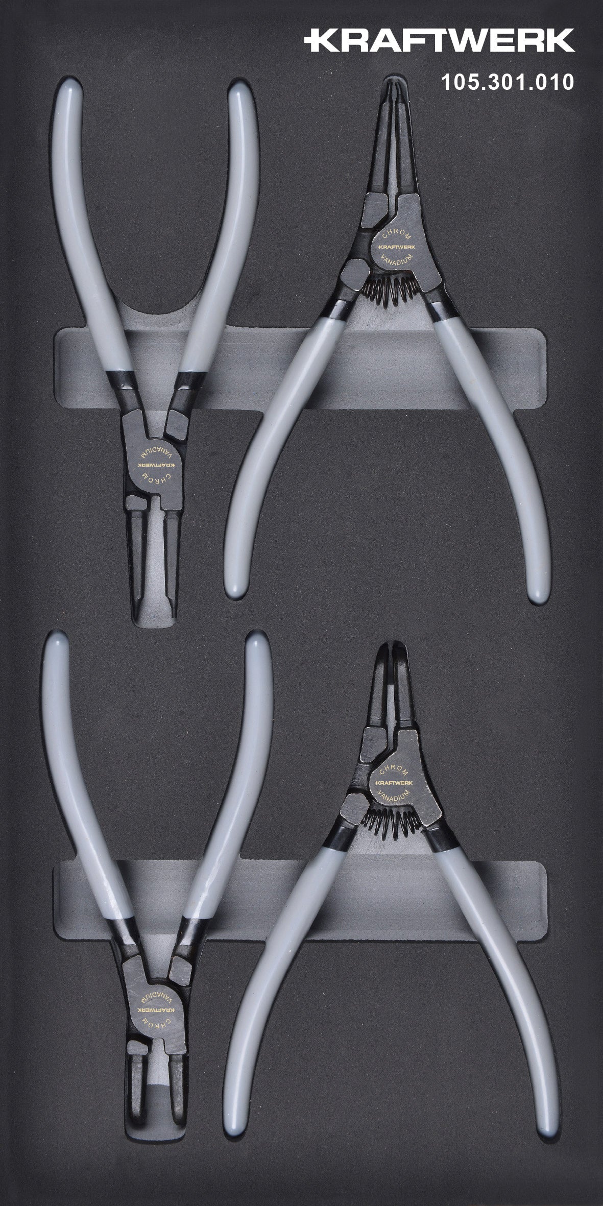 SICHERUNGSRINGZANGEN 4-TLG. 20X40 EINLAGE KRAFTWERK BASIC LINE