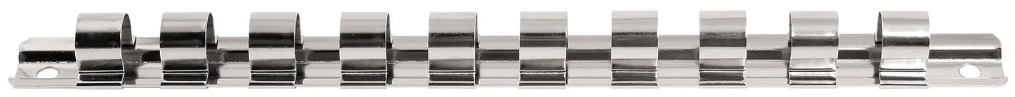 STECKNUSS-SCHIENE 250MM M. 10 CLIPS 1/2" KRAFTWERK