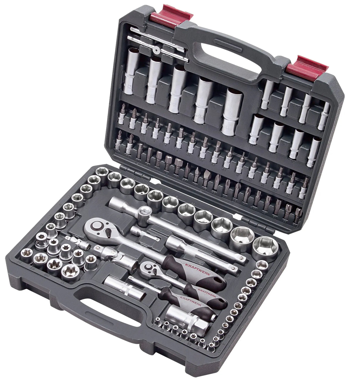 STECKSCHLÜSSEL-SATZ, BASIC, 1/4"+1/2", 105-TLG. KRAFTWERK