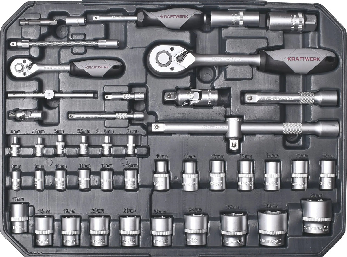 STECKSCHLÜSSEL-SATZ, BASIC, 1/4"+1/2", 266-TLG. KRAFTWERK