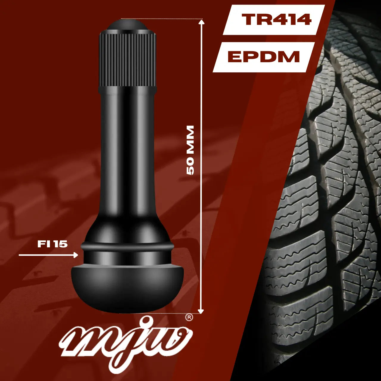 TR414 EPDM Ventil für schlauchlose Autos, 100 Stück Packung - Samsuns Group