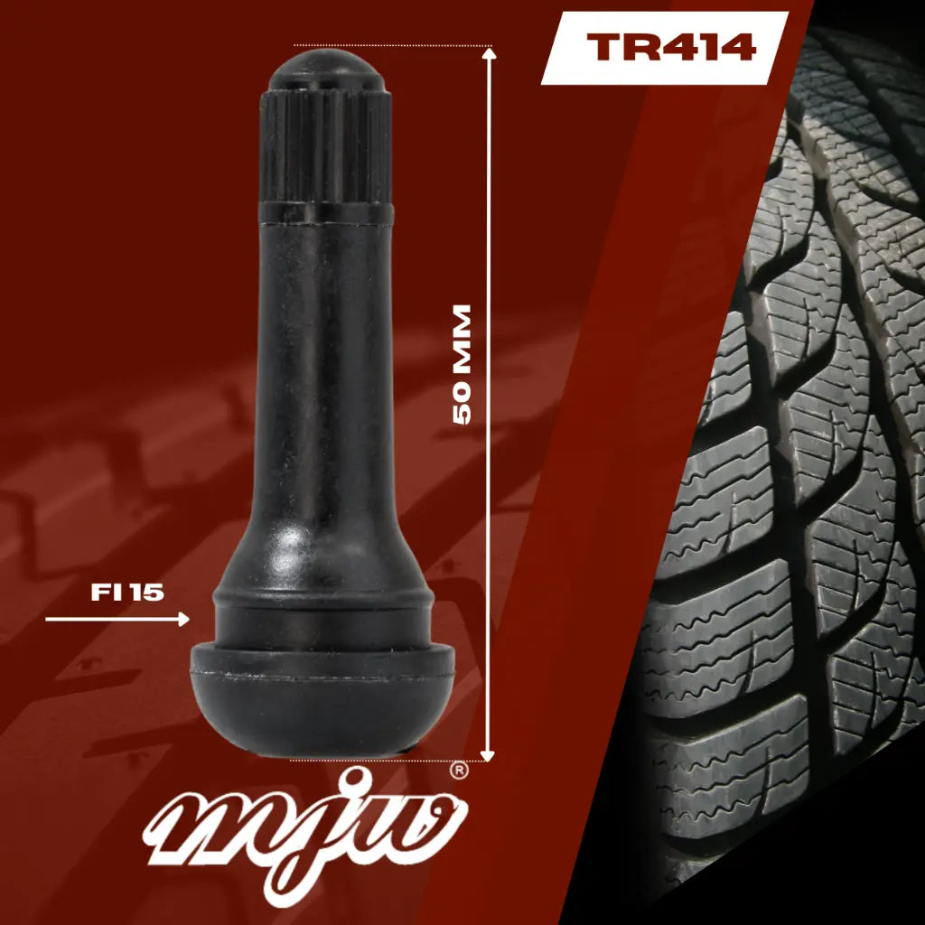 TR414 Ventil für Pkw-Reifen ohne Schlauch, 100 Stück - Aluminium & NR Gummi - Samsuns Group