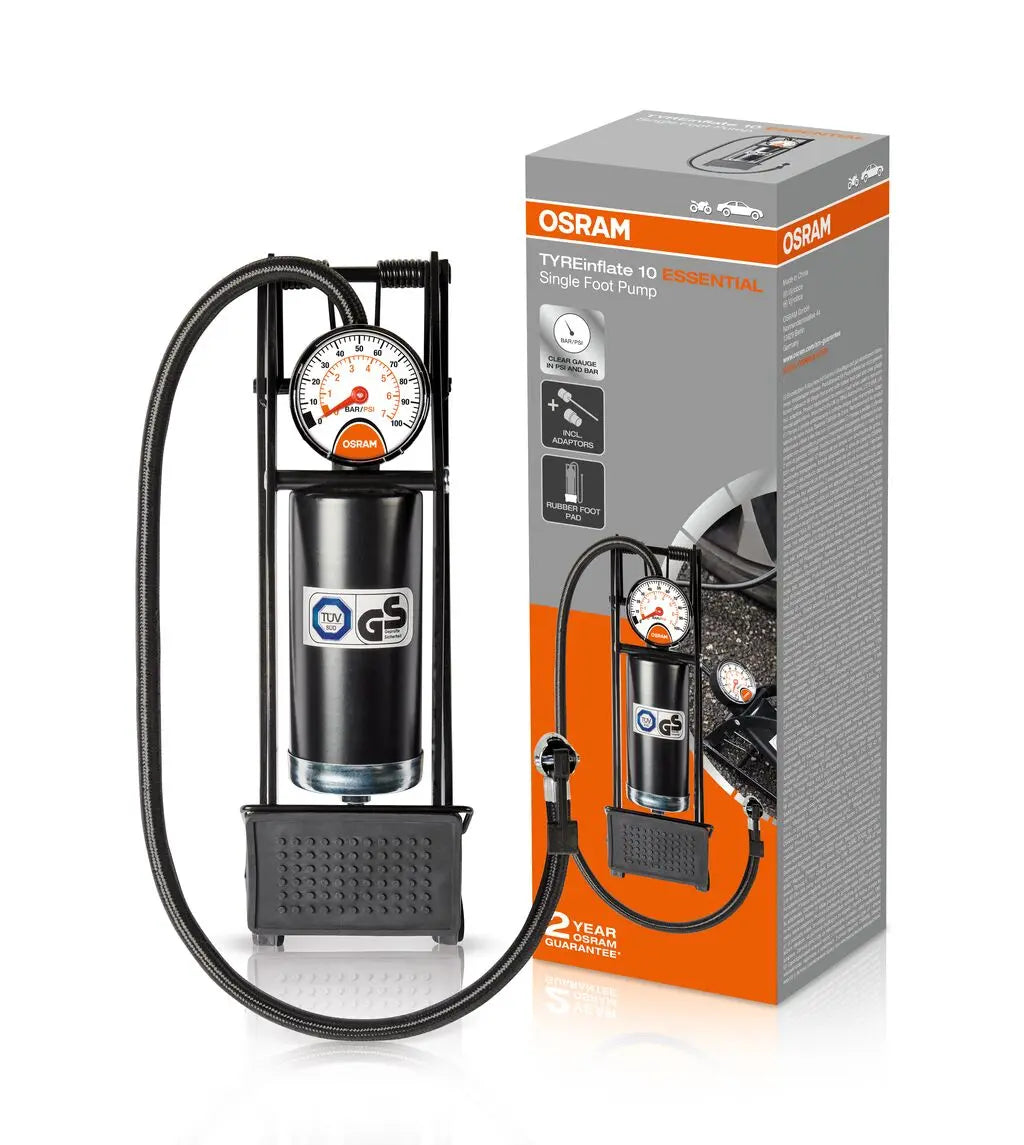 TYREinflate 10 ESSENTIAL Fuß-Luftpumpe OSRAM OSRAM