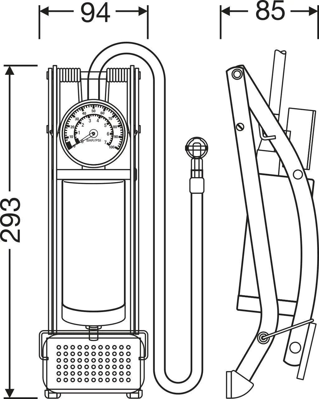 TYREinflate 10 ESSENTIAL Fuß-Luftpumpe OSRAM OSRAM
