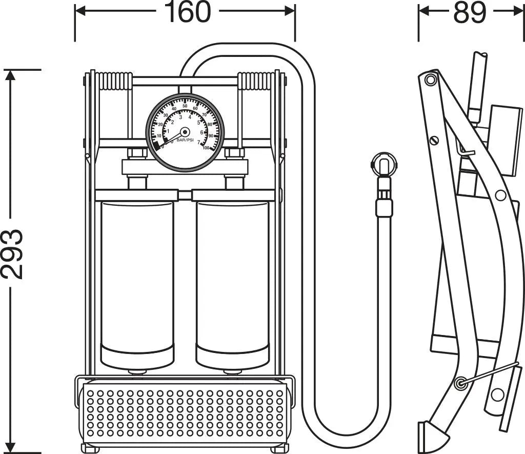 TYREinflate 20 ESSENTIAL Fuß-Luftpumpe Dual OSRAM OSRAM
