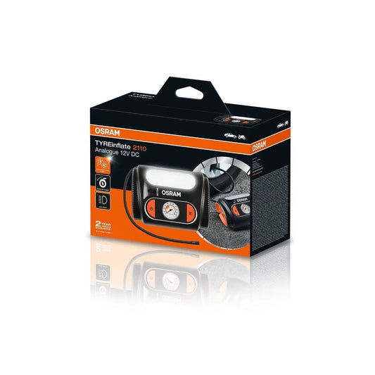 TYREinflate 2110 Schnelle Reifenpumpe mit Kabel 2 Jahre Garantie OSRAM OSRAM