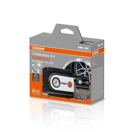 TYREinflate 611 ESSENTIAL Reifenpumpe mit Kabel 2 Jahre Garantie OSRAM OSRAM